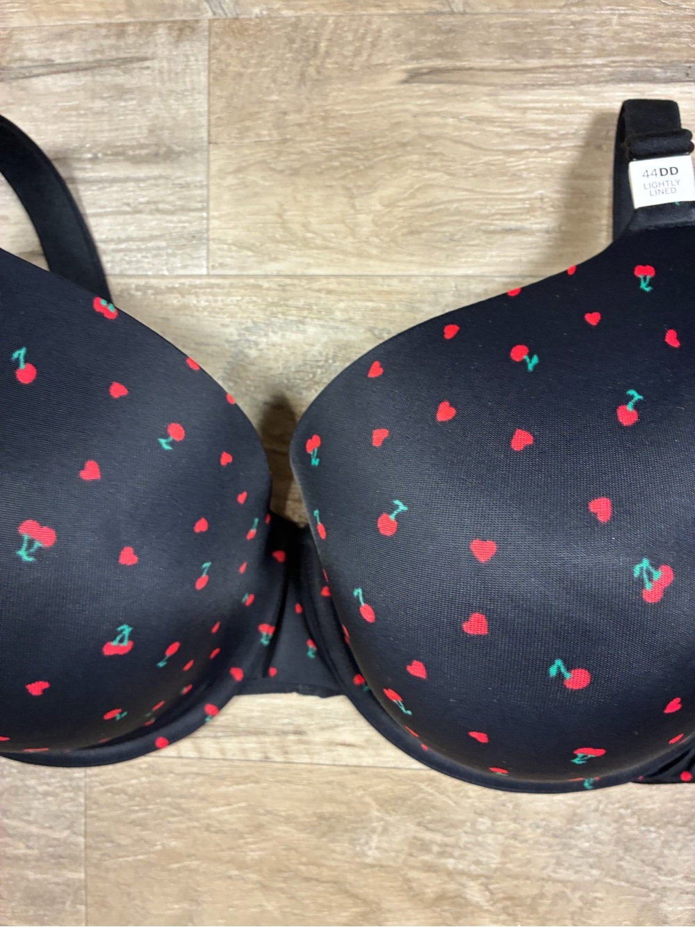 Victoria Secret PINK Wear Everywhere Lightly Lined T Shirt Cherry Print Bra - Picture 5 of 13